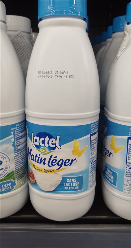 Laktozasiz sut Lactel Matin Leger 1.2%, 1 l